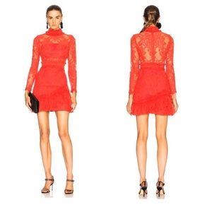 Alexis red lace dress